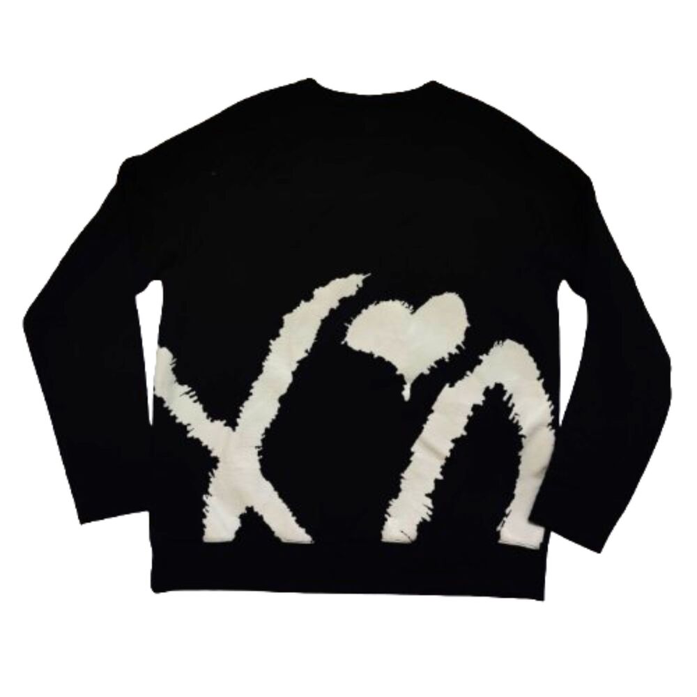 H&M x The Weeknd XO Crewneck Sweatshirt Medium Black Large Back Graphic Logo